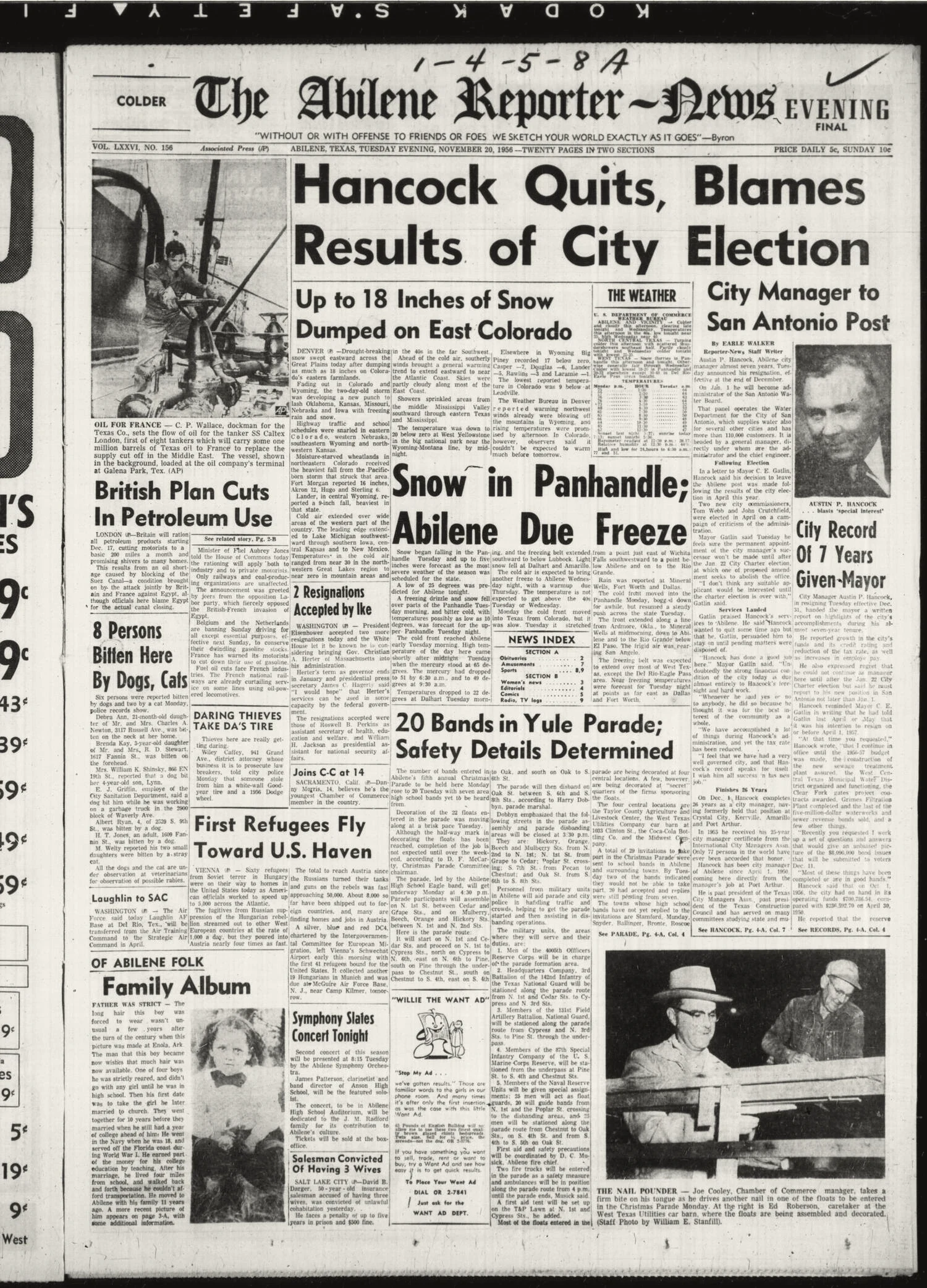 The Abilene Reporter-News (Abilene, Tex.), Vol. 76, No. 156, Ed. 2 Tuesday, November 20, 1956